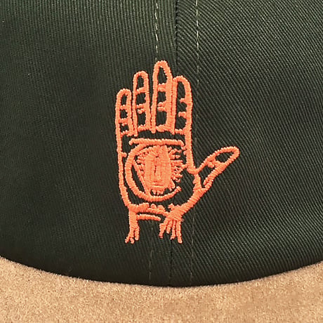 theories cap 26FALL hand of theories twill & suede snapback hat MOSS/BROWN セオリーズ キャップ