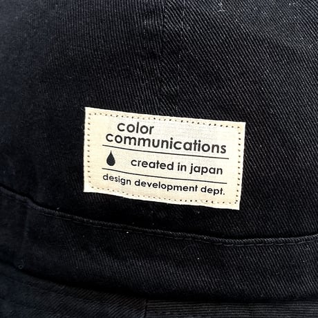 Color communications hat cotton tag metro BLACK カラーコミュニケーションズ ハット