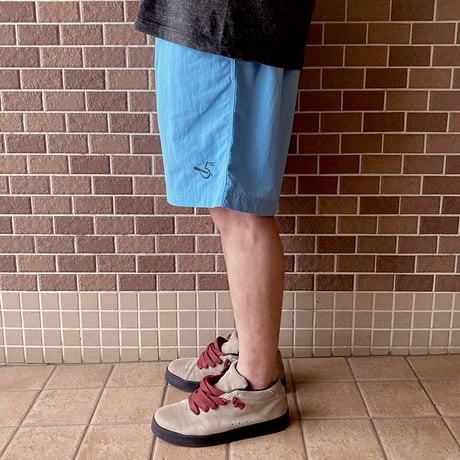 5ivenuts pants 26SUMMER hunt logo nylon shorts POWDER.BLUE ファイブナッツ オリジナル ナイロン ショーツ