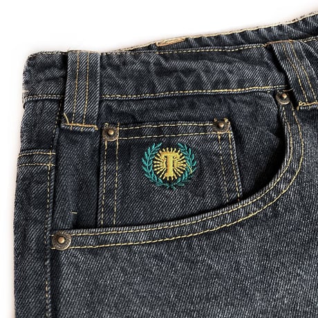 Theories pants 23FALL plaza jean shorts WASHED.BLACK セオリーズ デニム パンツ ショーツ