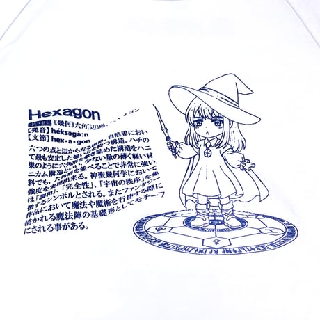 KAONKA raglan T-shirts 26FALL hexagon  WHITE/DARK.ROYAL カオンカ ラグラン Tシャツ 7分袖