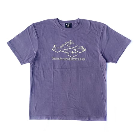 5ivenuts s/s T-shirts 26SUMMER spotseekers club PURPLE.GREY ファイブナッツ オリジナル Tシャツ 半袖
