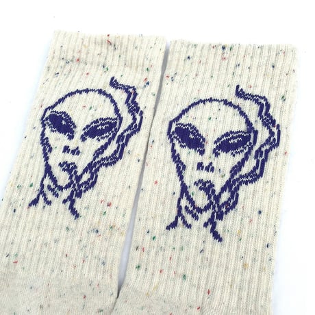 theories socks 26FALL horus INDIGO/LAVENDER セオリーズ ソックス 靴下