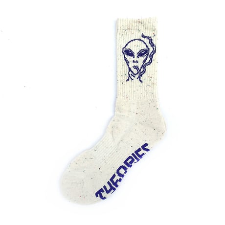 theories socks 26FALL horus INDIGO/LAVENDER セオリーズ ソックス 靴下