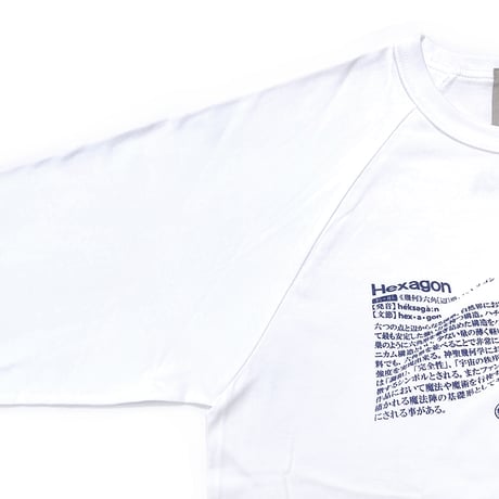 KAONKA raglan T-shirts 26FALL hexagon  WHITE/DARK.ROYAL カオンカ ラグラン Tシャツ 7分袖