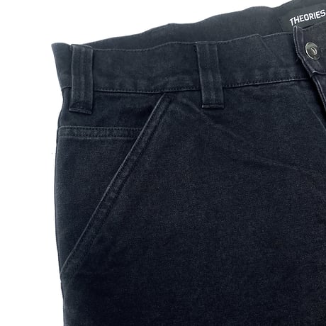 Theories pants 26FALL piano trap carpenter WASHED.BLACK セオリーズ カーペンター パンツ