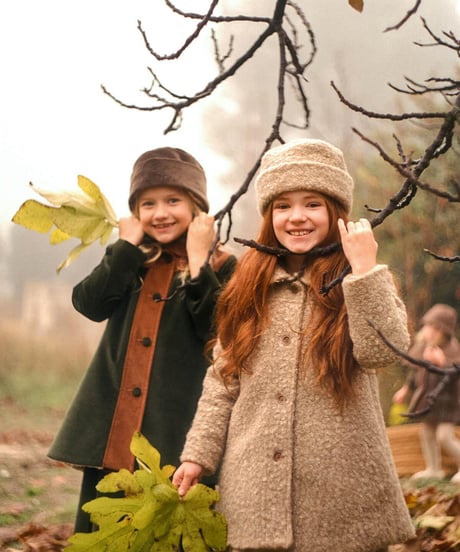 Popelin - Mod.61.3 Camel faux fur coat with yoke