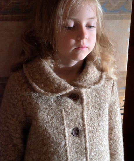 Popelin - Mod.61.3 Camel faux fur coat with yoke