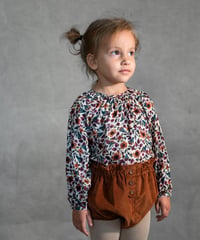 Popelin - Mod.16.4 Multi-coloured floral raglan sleeve blouse