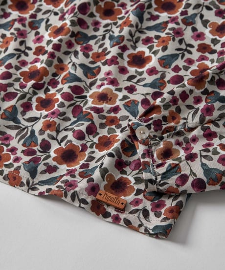 Popelin - Mod.16.4 Multi-coloured floral raglan sleeve blouse