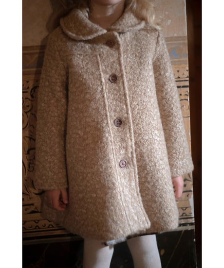 Popelin - Mod.61.3 Camel faux fur coat with yoke