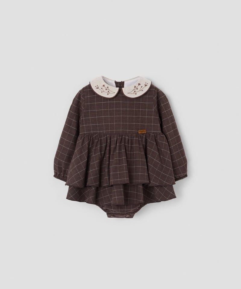 Popelin - Mod.3.3 Brown romper suit with double