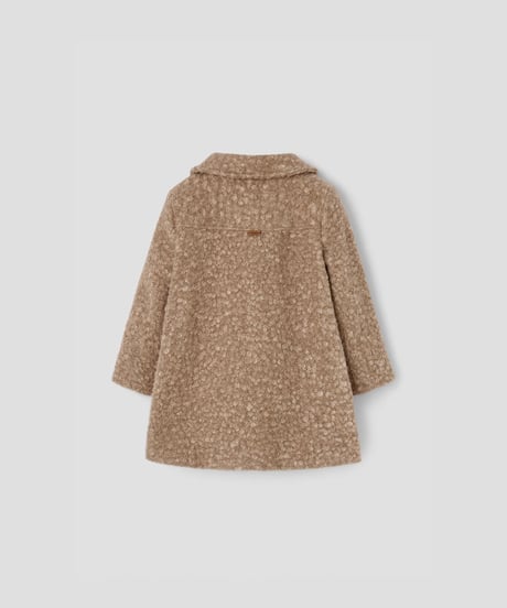Popelin - Mod.61.3 Camel faux fur coat with yoke
