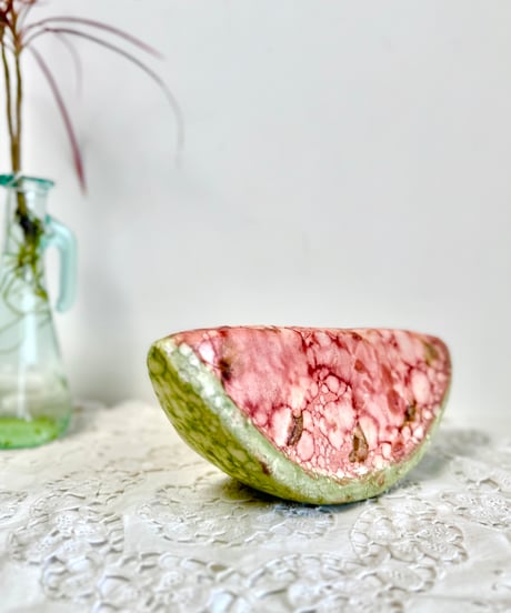 Handcrafted Ceramic Watermelon Object