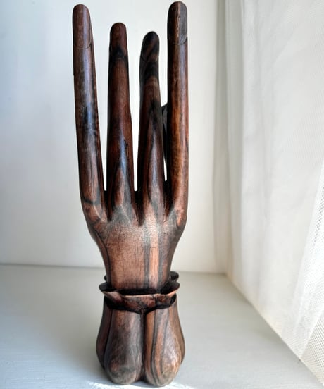 Vintage Wooden Hand Sculpture