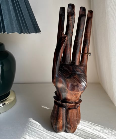Vintage Wooden Hand Sculpture