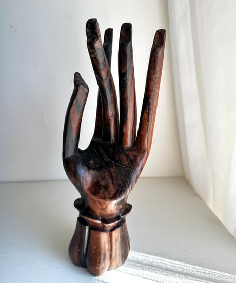 Vintage Wooden Hand Sculpture