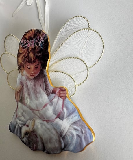 Angel with White Bunny