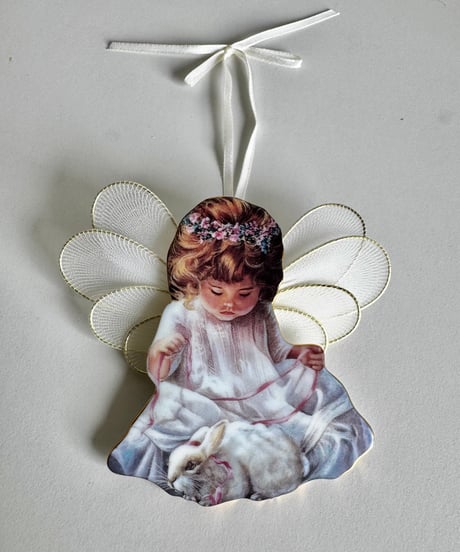 Angel with White Bunny