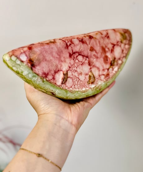 Handcrafted Ceramic Watermelon Object