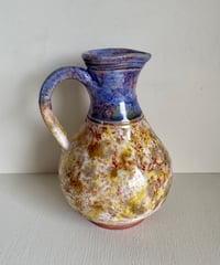 Purple & Yellow Pottery Pitcher