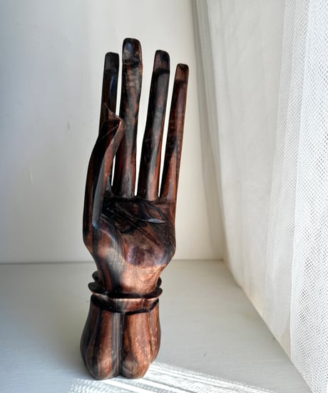 Vintage Wooden Hand Sculpture