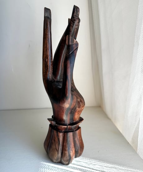 Vintage Wooden Hand Sculpture