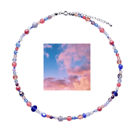 Landscape Candy Necklace / Pink Sky