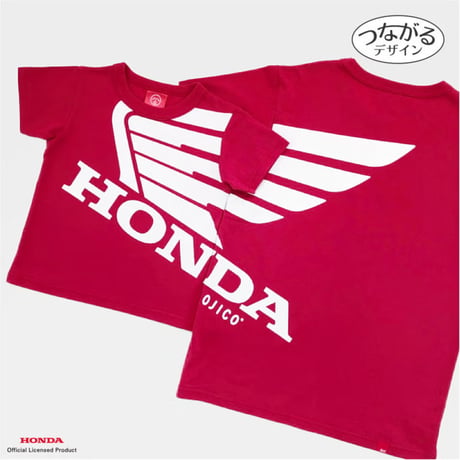 Honda×OJICO「ウイング」Ｔシャツ（レッド）