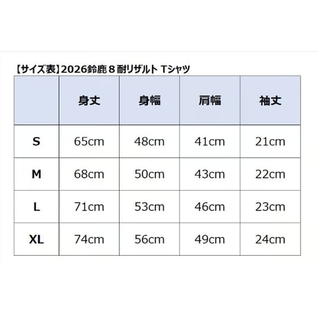 鈴鹿８耐 リザルトTシャツ（レッド）