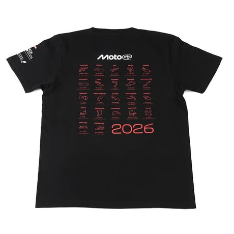 26MotoGP™ワールドサーキットTシャツ（バックプリント/レッド）
