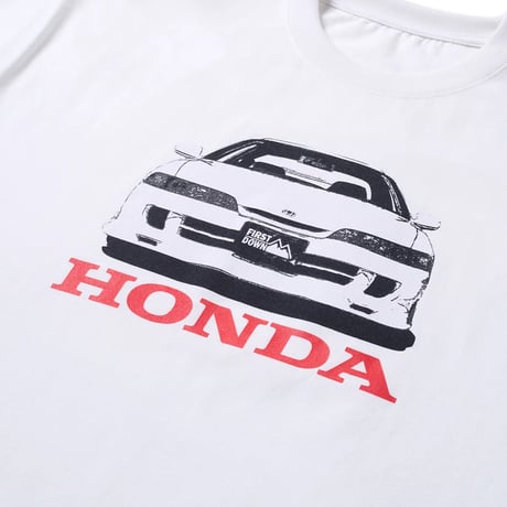 Honda×FIRST DOWN USAコラボ「INTEGRA TYPE R」Tシャツ（ホワイト）