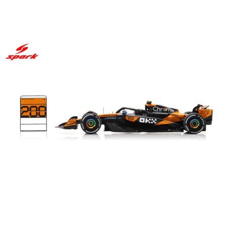 McLaren Formula 1 Team MCL39 No.4 Winner Hungarian GP 2025 Lando Norris - McLaren 200GP Wins