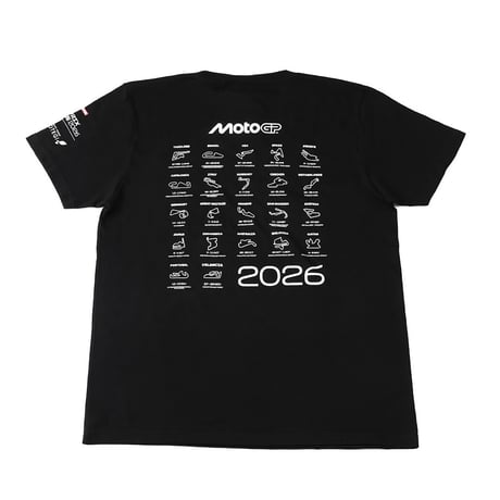 26MotoGP™ワールドサーキットTシャツ（バックプリント/ホワイト）