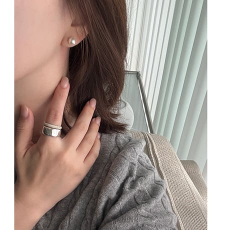 semi round pearl pierce (6mm/8mm)