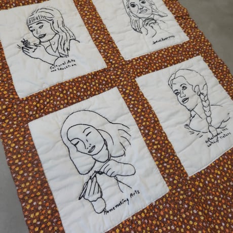 Vintage hand made embroidery tapestry