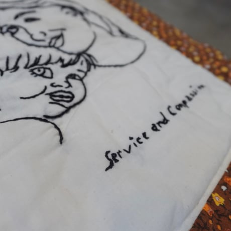 Vintage hand made embroidery tapestry