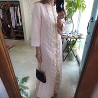 70s' quilting embroidery night dress