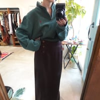Made in U.S.A. vintage back slit long skirt