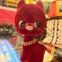 フロッキー加工　首ふりねこの置物