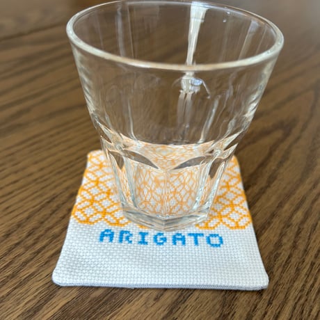 メッセージ刺繍コースター