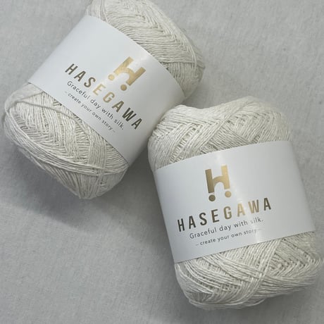 280　〈A〉SILK NOIL YARN　COL:WHITE　2玉セット