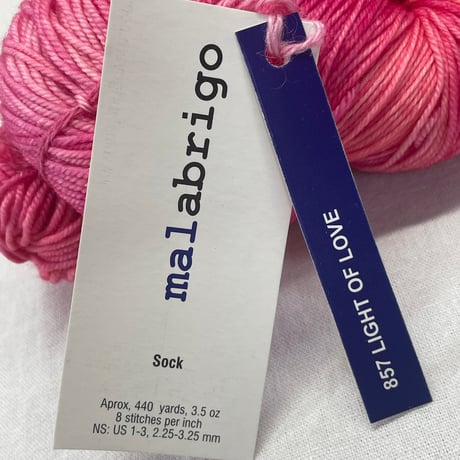 268　〈B〉malabrigo　Sock COL:857　LIGHT OF LOVE