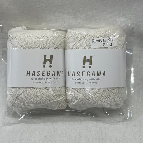 280　〈A〉SILK NOIL YARN　COL:WHITE　2玉セット