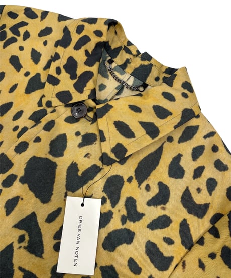 20AW DRIES VAN NOTEN – Leopard Print Balmacaan Coat