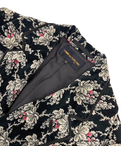 01AW COMME des GARCONS – Floral Jacquard Jacket