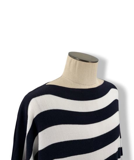 Daniela Gregis – Boatneck Striped 3/4-Sleeve Sweater