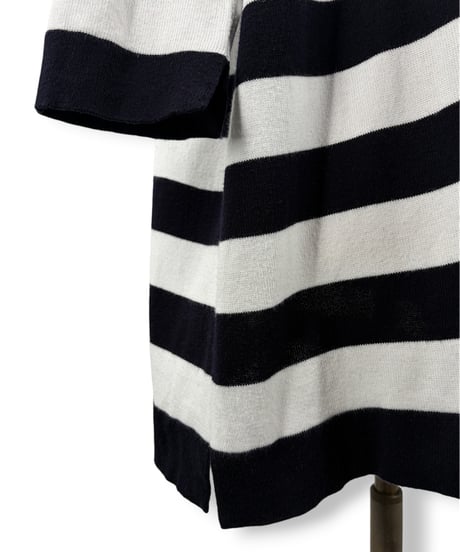 Daniela Gregis – Boatneck Striped 3/4-Sleeve Sweater