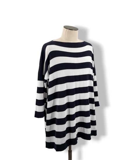 Daniela Gregis – Boatneck Striped 3/4-Sleeve Sweater