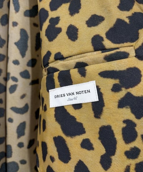 20AW DRIES VAN NOTEN – Leopard Print Balmacaan Coat